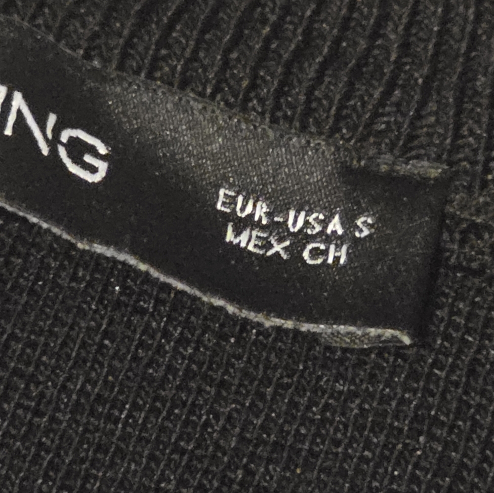 MNG Snap Front Black Cardigan Sweater Size S - Picture 3 of 6